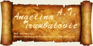 Angelina Trumbulović vizit kartica